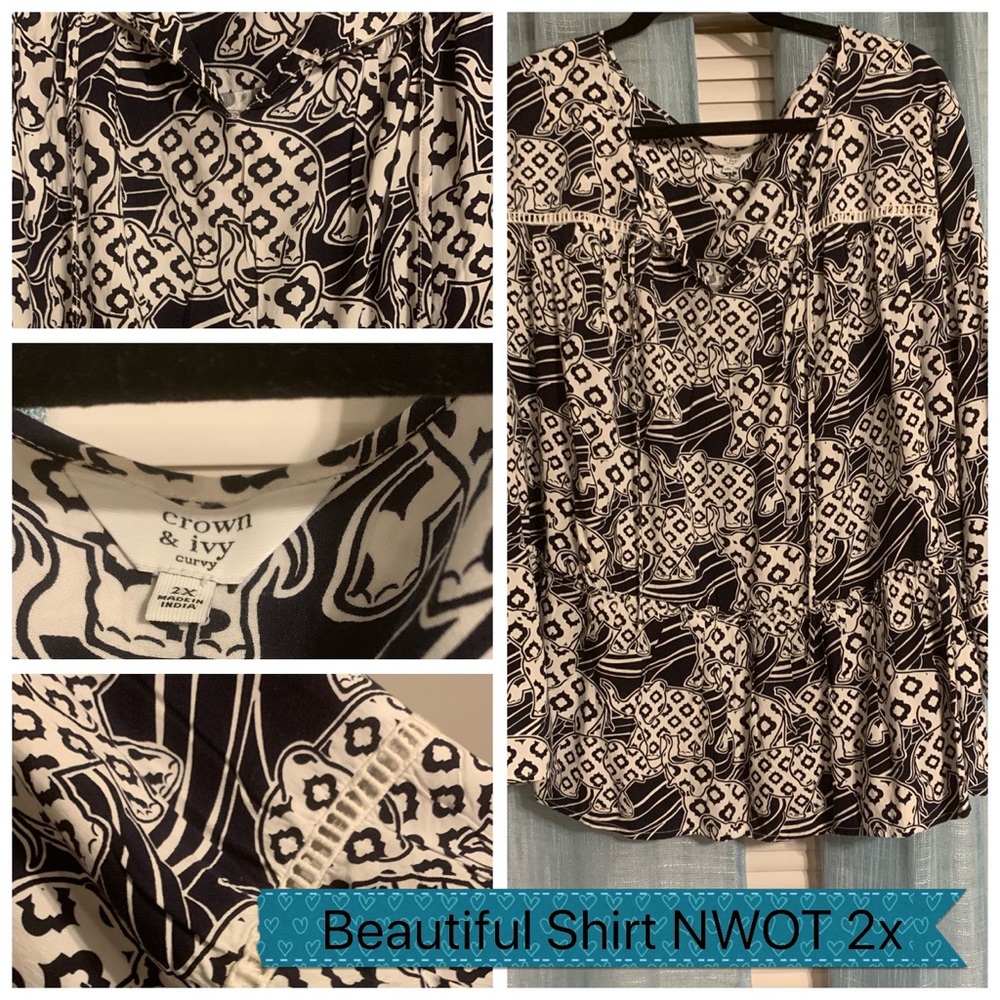 An elephant pattern blouse